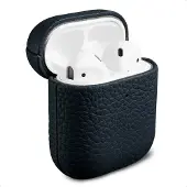 Accezz Echtleder Case Apple AirPods 1 / 2 - Dunkelblau