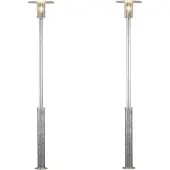 Konstsmide 2er Set Außenstehleuchte Mastleuchte MODE, bruchsicher, Lampe außen