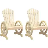 Syfax Adirondack-Gartenstühle 2 Stk. Massivholz Tanne
