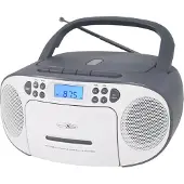 Reflexion RCR2260 weiß-grau / Boombox mit Radio, Kassette, CD und AUX-IN