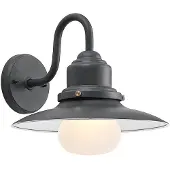 LINDBY Roisin Außenwandleuchte Dark Grey - , Roisin, dimmbar, Grau, für Balkon, Metall, Antik