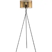 JUST LIGHT LED Stehleuchte TREMELLA Stehlampe mit Fußschalter, Metall amberfarbig Wohnzimmer, Schlafzimmer, Esszimmer, Arbeitszimmer, Flur