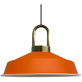 Bamyum Pendelleuchte Asletl-Lock Hängelampe aus Metall Ø40 cm Orange Lampe