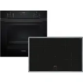 Siemens EQ524I3BZ, Zonen-Induktionskochfeld, 5 Zone(n), Glaskeramik, Schwarz, Berührung, 80,2 cm