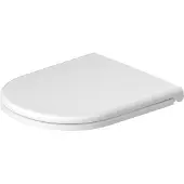 Duravit D-Code WC-Sitz, abnehmbar, Pinbefestigung, mit Absenkautomatik (SoftClose), Scharniere aus Edelstahl, Weiß hochglänzend, 0028190000, Ausführung: Scharniere Selbstmontage