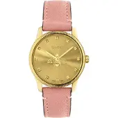 Gucci Damenuhr YA1265041 mit Lederband rosa