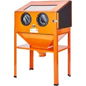 OEM VEVOR 151,4 L Sandstrahlkabine Tischkabine mit Strahlpistole 4 Düsen, 60 Gallonen