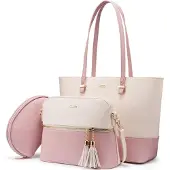 Sonstiges LOVEVOOK Damen Handtasche Set Leder Schultertasche 3-teilig