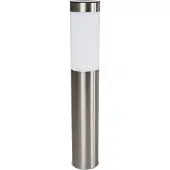 LINDBY LED-Solarlampe Aleeza, 61 cm, Edelstahl, Erdspieß Aleeza, alu / grau / zink, Edelstahl, Modern, Solarleuchten