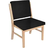 Einrichtungsdesign24 Stuhl für Schwergewichtige bis 250kg Alexander XXL Adipositas Schwerlaststuhl Kunstleder Soft Schwarz
