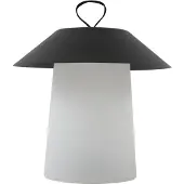 LINDBY LED-Akkutischleuchte Kalina, schwarz/weiß, IP44