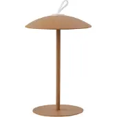 LINDBY LED-Akku-Tischleuchte Kanani, braun, dimmbar