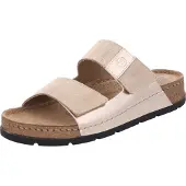 Rohde Damen Pantolette aus Leder mit weichem Memoryfußbett D.Soave 5413, Größe:41 EU, Farbe:Beige