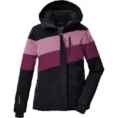 Killtec KSW 197 Girls Ski Jacket schwarz blau/dunkel himbeere/hell himbeere (00269) 140
