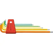 PB Swiss Tools Sechskant-Winkelschraubendreher-Satz, lang, pulverbeschichtet, 6-teilig