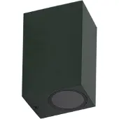 LINDBY Außenwandleuchte Fijona, dunkelgrün, Alu, Höhe 15 cm