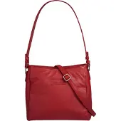 Bruno Banani Shopper "Damen echt Leder", Damen, Gr. B/H/T: 27cm x 25cm x 10cm onesize, rot, Leder, leicht glänzend, unifarben, Taschen Shopper, echt Leder