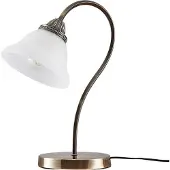 LINDBY LED Tischlampe Mialina , bronze / altmessing, für Wohn- / Esszimmer, Glas, LED Tischlampe