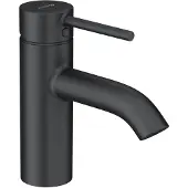 Kludi BOZZ Waschtisch-Einhandmischer, Auslaufhöhe 75mm, PUSH-OPEN Ablaufgarnitur, 382663976, Farbe: Mattschwarz