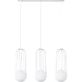 Sollux Pendelleuchte BRINA 3L Weiß 3xG9 8W Stahl 115x12x54cm