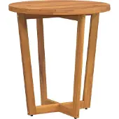 Syfax Garten-Beistelltisch Rund Ø70x75 cm Massivholz Akazie