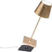 Zafferano LED-Akkuleuchte Poldina Pro Mini Blattgold