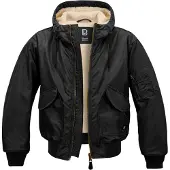 Brandit Übergangsjacke Herren CWU Hooded schwarz Basics 100% Nylon XL