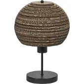 Ledvance Tischleuchte Ball, braun, Wellpappe, Stahl, E27