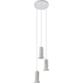 LINDBY Hängeleuchte Kerimi, Keramik, creme, 3-flammig, rund