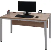 Mendler Schreibtisch HWC-E94, Bürotisch Computertisch 120x60cm natur-weiß