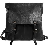 X-Zone Cityrucksack , Damen, Gr. B/H/T: 35cm x 31cm x 15cm, onesize, schwarz, Leder, Rindsleder, Retro, Rucksäcke Cityrucksack, echt Leder