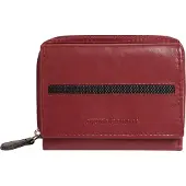 Bruno Banani Geldbörse , Damen, rot, Leder, leicht glänzend, unifarben, Kleinlederwaren Geldbörse, echt Leder