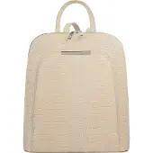 Cluty Cityrucksack , Damen, Gr. B/H/T: 28cm x 29cm x 12cm, onesize, beige, Leder, Rindsleder, Rucksäcke Cityrucksack, echt Leder, Made in Italy