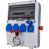 Doktorvolt Baustromverteiler FRED 1x16A CEE 4x230V FR Elektroverteiler französisch-belgisch Stromverteiler DV-1482-F
