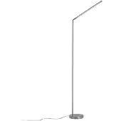 LINDBY LED-Stehleuchte Jabbo, 163 cm, nickel, Metall