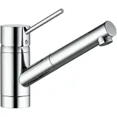 Kludi SCOPE Spültisch-Einhebelmischer, geschlossener Hebel, Niederdruck, Eco, mit herausziehbarem Auslauf, chrom, 339320575