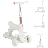 Byox Velvet Royal Weißes 2-in-1 Laufrad und Roller