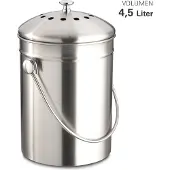 Weiss Weis Biomüll-Abfalleimer 4,5 L