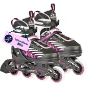 Hudora Kinderinliner Mia, Gr. 29-40, schwarz/lila : 33-36 : anthrazit