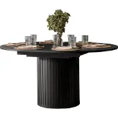 Mirjan 24 Tisch Zante 09, Esszimmer Tisch, Kollektion (Farbe: Schwarz)