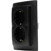 Kopp 941150080 Steckdose 2-fach Paris mattschwarz
