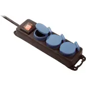Bachmann 349.045 Verteilersteckdose 3xCEE7/3 1xSchalter 1,5m CEE7/7 349045