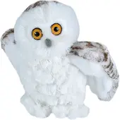 Wild republic Plusch weise Schnee-Eule ausgestopfter Vogel - 15 cm