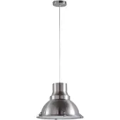 LINDBY Pendellampe Letty, Ø 39 cm, nickelfarben, Metall, E27