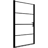 Syfax Duschtür Hartglas 91x195 cm Schwarz