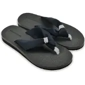 Brasileras Damen Zehensandalen mit rutschfester Sohle bequem schuhe strand/schwimmbad/stadt navy blau 36 EU - UBUDO
