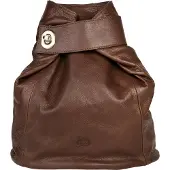Piké Cityrucksack PIKÉ, Damen, Gr. B/H/T: 31cm x 29cm x 16cm, onesize, braun, Leder, Rindsleder, beschichtet, leicht glänzend, Rucksäcke Cityrucksack, echt Leder, Made in Italy