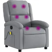 Syfax Massage-Relaxsessel, hellgrauer Stoff