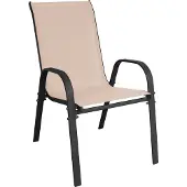 Linder Exclusiv GmbH Stapelsessel Gartensessel Gartenstuhl Stapelstuhl Balkon stapelbar beige