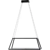LUCANDE Hängelampe Mensola , dimmbar, schwarz, für Wohn- / Esszimmer, Aluminium, Modern